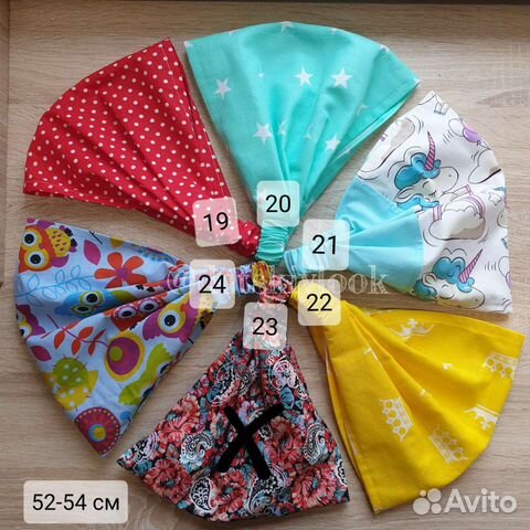 Косынки на резинке хлопковые для девочек