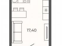 Квартира-студия, 24,3 м², 22/26 эт.