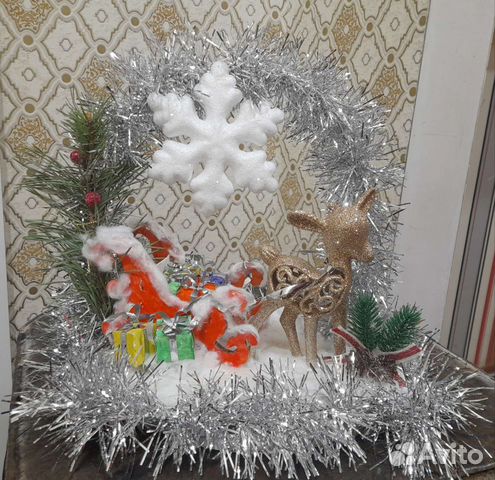 Зимняя подделка в садик, в школу