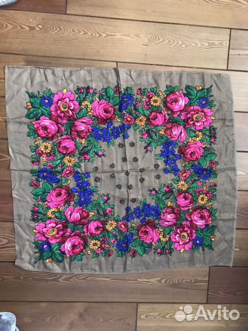 Платок шаль СССР с люрексом