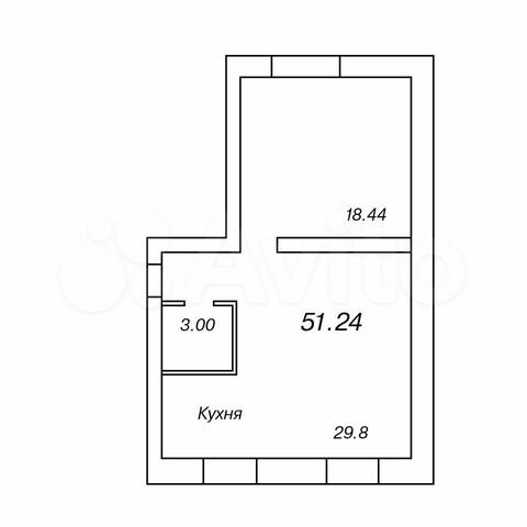 2-к. квартира, 51 м², 2/3 эт.