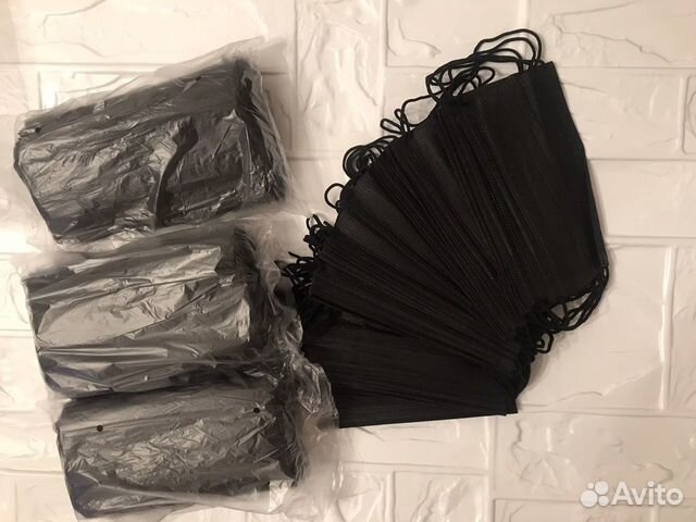 Маска медицинская черная