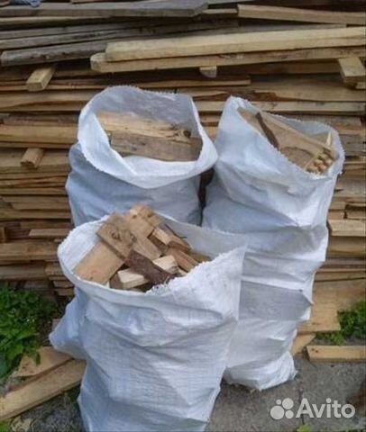 Дрова сухие в мешках