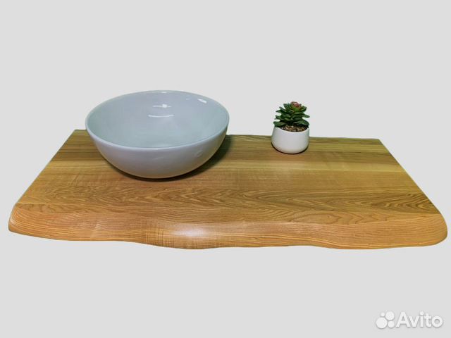 Столешница в ванную комнату из ясеня