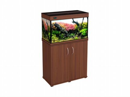 Аквариум 100 литров с LED-освещением орех