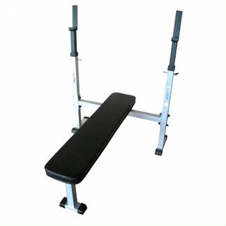 Скамья для жима лежа горизонтальная со стойками