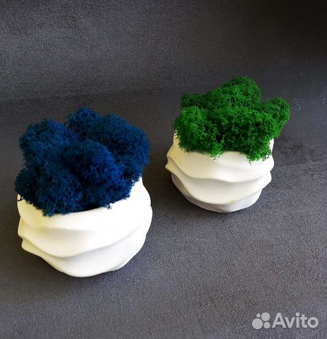 Кашпо из гипса и бетона