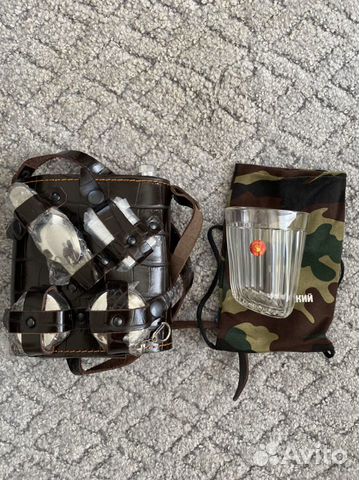 Подарочный набор фляжка, стопки, гранненый стакан