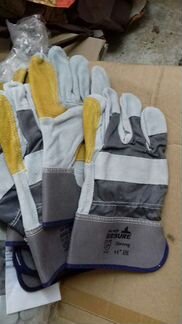 Перчатки краги кожаные