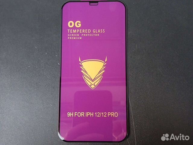 Чёрное стекло iPhone 12/12 Pro