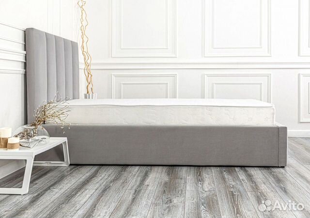 Кровать 90х200 Богема цвет серый