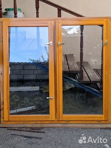 Деревянное окно со стеклопакетом бу