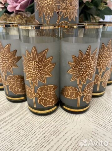 Графин и стаканы Чехия (богемское стекло)