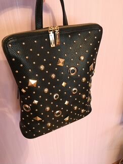 Сумка - рюкзак (А4) в стиле Рок, с клепками