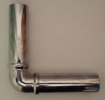 Отводное колено латунное, покрытое хромом