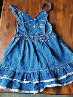 Джинсовый сарафан для девочки 6-7 лет