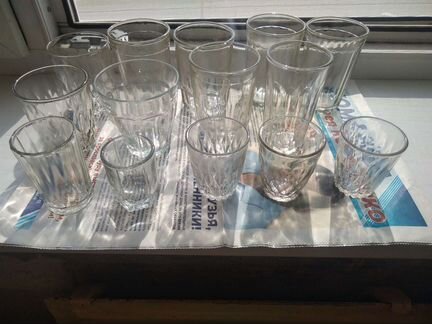 Стакан граненный, винтажный, фигурный