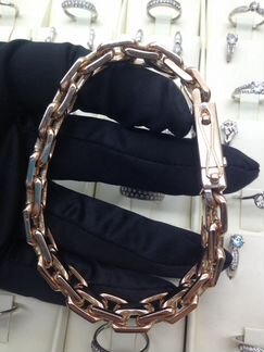 Золотой браслет двойной якорь