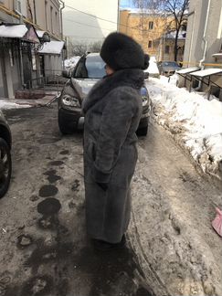 Дубленка натуральная с песцом