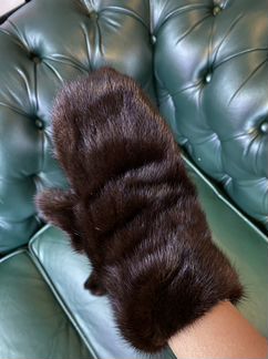 Варежки из меха норки