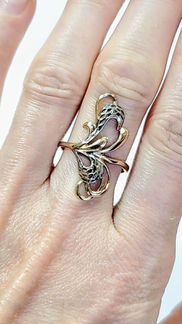 Золотое кольцо с алмазной гранью