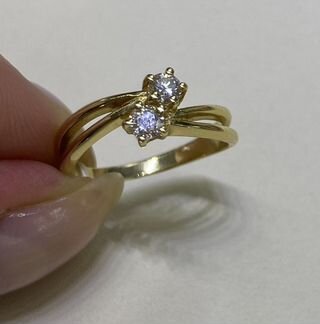 EPL золотое кольцо с бриллиантами 0,24 кт р 16