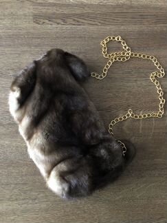 Сумка норка коричневая