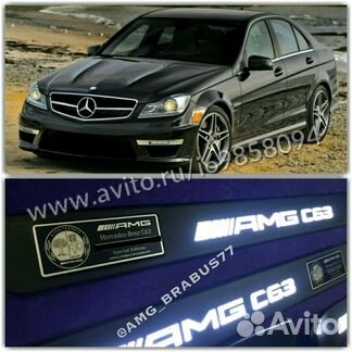 Пороги Мерседес AMG с подсветкой для всех моделей