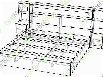 Кровать бася с прикроватным блоком схема сборки