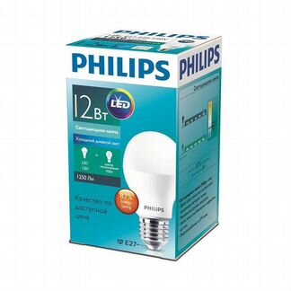 Светодиодная лампа 220В E27 Philips 12Вт