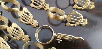 Кольца для штор старинные 19 век Бронза