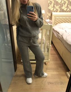 Костюм спортивный вязаный свитер брюки