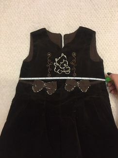 Платье бархатное для девочки 98 р
