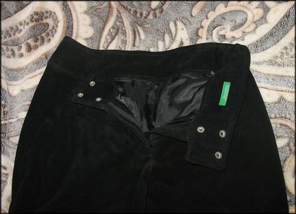 Винтажные брюки из натуральной замши (Benetton)