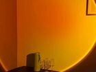 Атмосферная лампа солнце, оранжевый закат