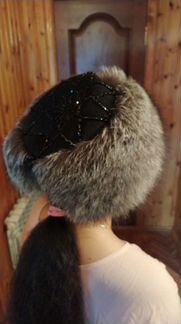 Шапка из лисы чернобурки