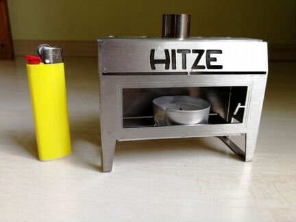 Подсвечник для греющей свечи в виде камина hitze