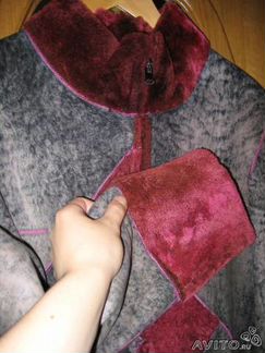 Натуральная тонкая двухсторонняя дубленка женская