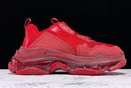 Balenciaga Triple S Clear Sole Red