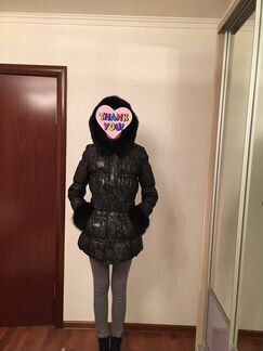 Пуховик кожаный Acasta