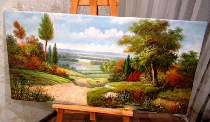 Пейзаж, 60х120см, холст, масло, художник,живопись