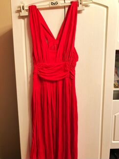 Красное платье Манго, рМ,длина до колена