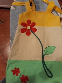 Платье-сарафан на девочку льняное