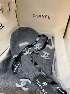 Комплект 3-ка chanel (3 цвета) шапка/шарф/перчатки
