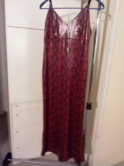 Платье «Красная змейка» с блеском.Новое