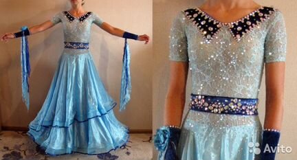 Новое платье стандарт, с камнями, на рост 145-155
