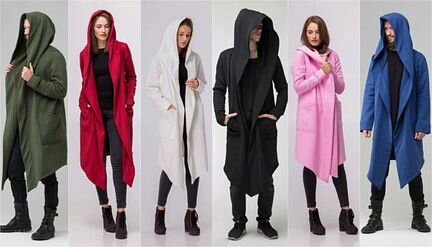 Мантия кочевняя капюшон хлопок цвета разные новое