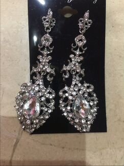 Серьги длинные бижутерия