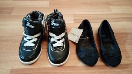 Новые Ботинки/туфли zara/Зара р.24-25