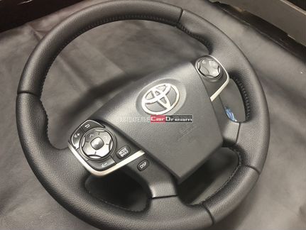 Кожаный руль новый Toyota Camry v50